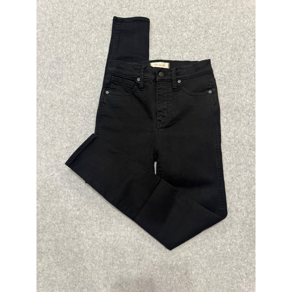 Madewell 10 High-Rise Skinny Jeans Black Denim Size 26